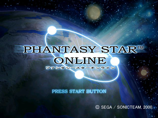 Phantasy Star Online Title Screen